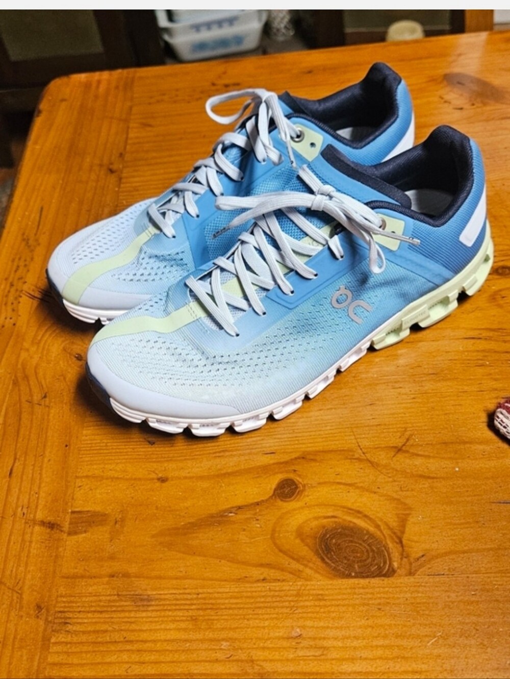 On Running Women's Cloudtrain Sneakers - Light Blue with Mint Accents
